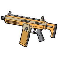 Minimalistic Gun Design in Art vector