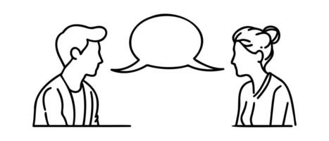 Two people engaging in a thoughtful conversation while seated across from each other in a casual setting vector
