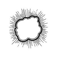 Speech bubble with light effect isolated on white background vector