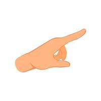 One finger up or number count or pointing gesture concept design illustration, side view vector