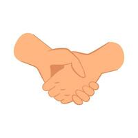 Shaking hands. Business partners handshake. Flat illustration isolated on white background vector
