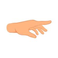 Hand gesture palm down illustration. isolated on white background. Arm showing something, gives a helping hand, support concept vector
