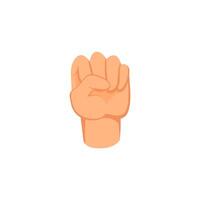 A clenched fist with five fingers on the hand, a symbol of struggle and protest, illustration vector