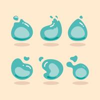 a set of water and liquid icon design vector