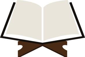 Brown Simple Quran Flat Design Ramadan Icon vector