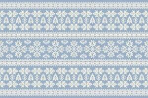 Seamless white and yellow floral damask shape with geometric ethnic tradition pattern texture on pastel blue background vector