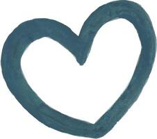 a blue heart shaped watercolor object on a white background vector