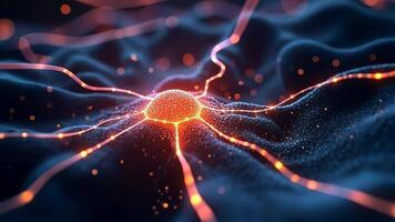 Microscopic Neuron Network A Glowing Representation of Neural Connections video