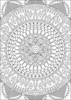 Mandala For Coloring Pages Line Art vector