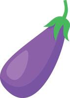 Eggplant Flat Art Illustration vector