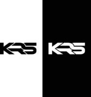 KRS with diamond, triangle shape monogram logo design vector