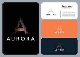 AURORA A modern, stylish logo design with a sleek gradient and professional branding layout vector