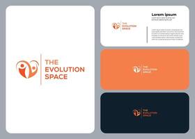 The Evolution Space logo design with modern and professional branding concept. vector