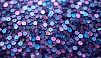 Shimmering Sequins Abstract Lilac, Blue, Violet Sparkle Background pink macro shiny purple fabric photo