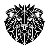 Lion head geometric illustration vector
