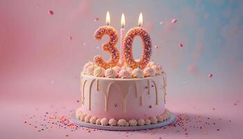 Pastel Dream A Festive 30th Birthday Cake Delight food party sweet happy treat thirty design photo