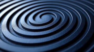 Dark blue spiral texture, abstract background, design element photo