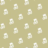 seamless minimal musical note song line art repeat pattern in green background vector