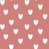 seamless minimal heart repeat pattern in red background vector