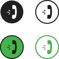 Phone Call Icon Set. Phone button icon, call icon isolate on white background vector