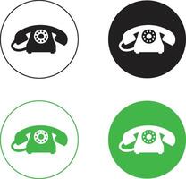 Set of Telephone icon, logo sign, telephone Web design flat icon illustration isolate on white background vector