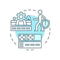 Signing and pavement marking soft blue concept icon. Necessary information to drive. Traffic safety regulation. Round shape line illustration. Abstract idea. Graphic design. Easy to use in brochure vector