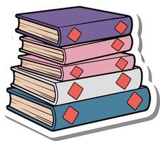 a stack of books with diamonds on them vector