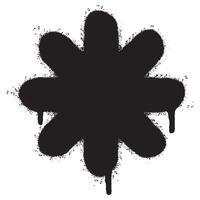 Spray Painted Graffiti asterisk icon isolated on white background. vector