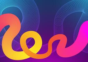 Digital technology Wave colorful background. Futuristic fluid concept. Design for abstract wavy curve gradient digital technology background. vector