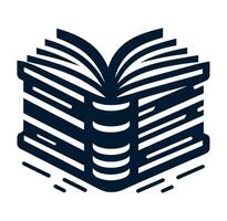 An open book icon on a white background vector