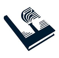 A book with a smoke coming out of it vector