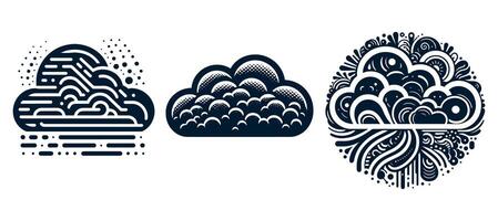 Set of clouds illustration. vector