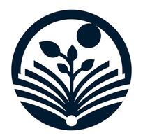 The logo for the library of the future with a background. vector