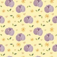 Hand Drawn Flower Seamless Pattern Design vector