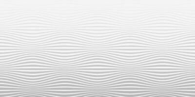 Abstract wavy stripes on a light gray background. Minimalist symmetrical wave lines pattern. Distorted lines funky groovy texture in trendy retro style. Neutral backdrop. vector