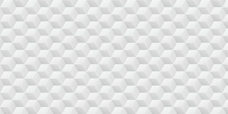Abstract geometric background with cube pattern. Geometric light gray 3d background featuring hexagonal elements. Monochrome futuristic modern design for banner, website, flyer, and cover.