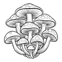 Cartoon Mushroom Character with Happy Expression vector