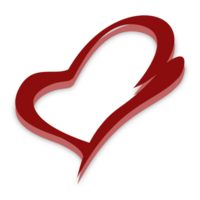 Unique and stylish 3D red heart frame perfect for love and romance themed projects png