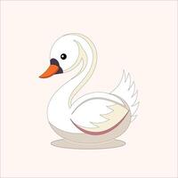 Playful Swan Print Design for Casual Wear vector