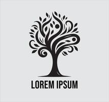 High-Resolution Tree Silhouette Logo for Digital and Print vector