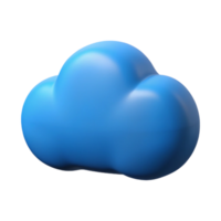 Smooth Blue Cloud Icon Representing Data Storage and Management png
