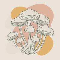 Magic Mushroom and Mystical Elements Set vector