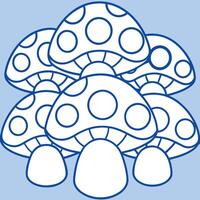 Seamless Mushroom Pattern for Textiles vector