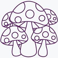 Forest Mushroom Picking Seamless Pattern vector
