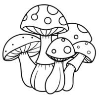 Psychedelic Mushroom Pattern for Posters vector