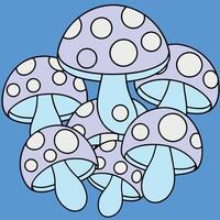 Psychedelic Fantasy Mushroom Graphics vector