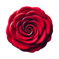 Red rose flower clipart with a transparent background, suitable for web design, printing, and branding. png