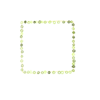 A square frame with green dots on it png