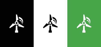 Wind turbine Icon. Wind power icon template color editable. Wind turbine symbol sign isolated on white background vector