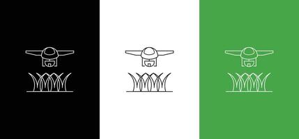 Irrigation system icon. Outline of irrigation system icons for web design isolated on white background vector